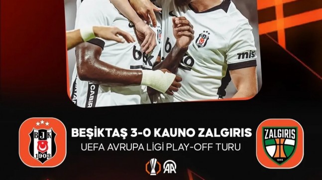 Beşiktaş’ın UEFA Avrupa Ligi Grubuna Başlamasına Bir Adım Kaldı: