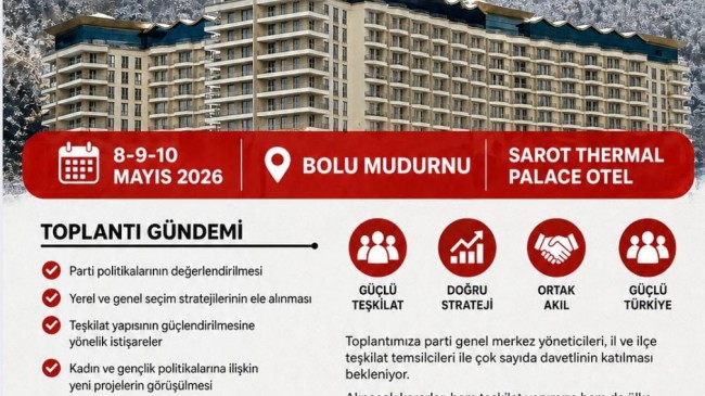 Anadolu Çınarları Partisi 6. İstişare Toplantısı Bolu Mudurnu’da Gerçekleşecek