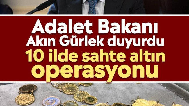 10 İlde Sahte Altın Operasyonu